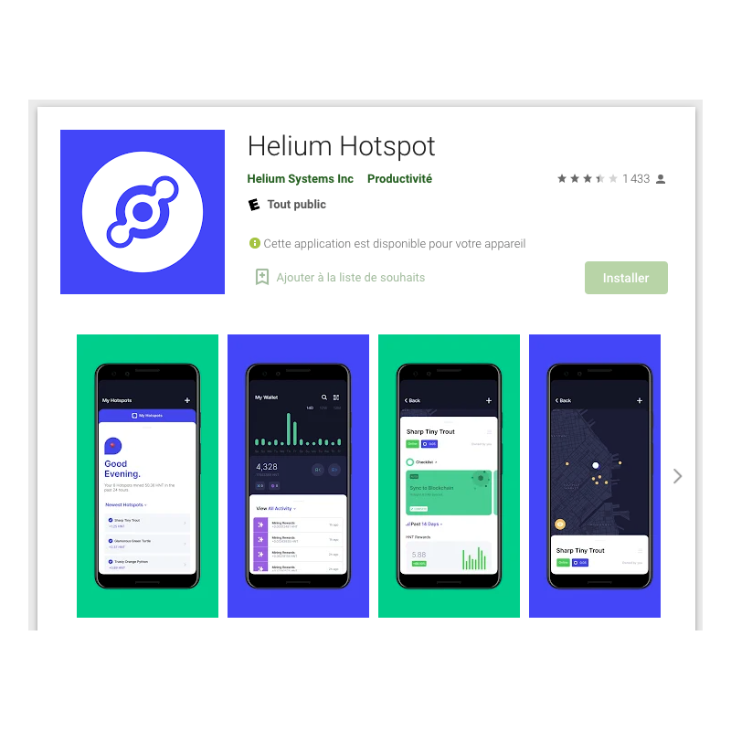 Impostare l'applicazione Helium